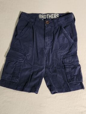 Brothers Youth 10 Navy Cargo Shorts Adjustable Waist